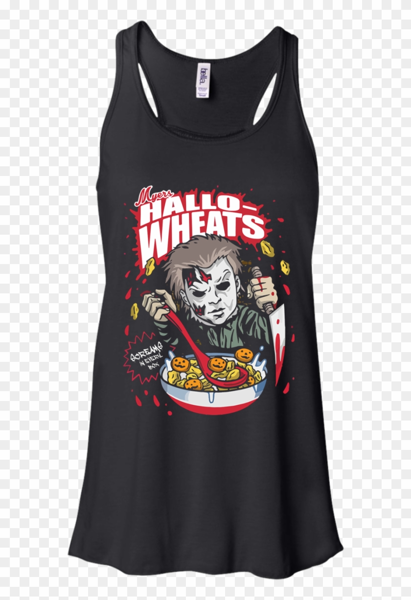 Myers Hallo Wheats Shirt, Halloween Michael Myers Racerback - Shirt Clipart