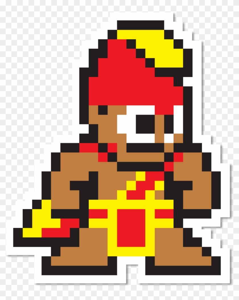 Image Of Kamehameha Man Sticker - Mega Man 8 Bits Clipart #3236374