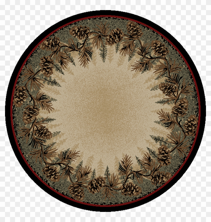 Circle Rug Png Transparent Background - Pine Border Circle Clipart