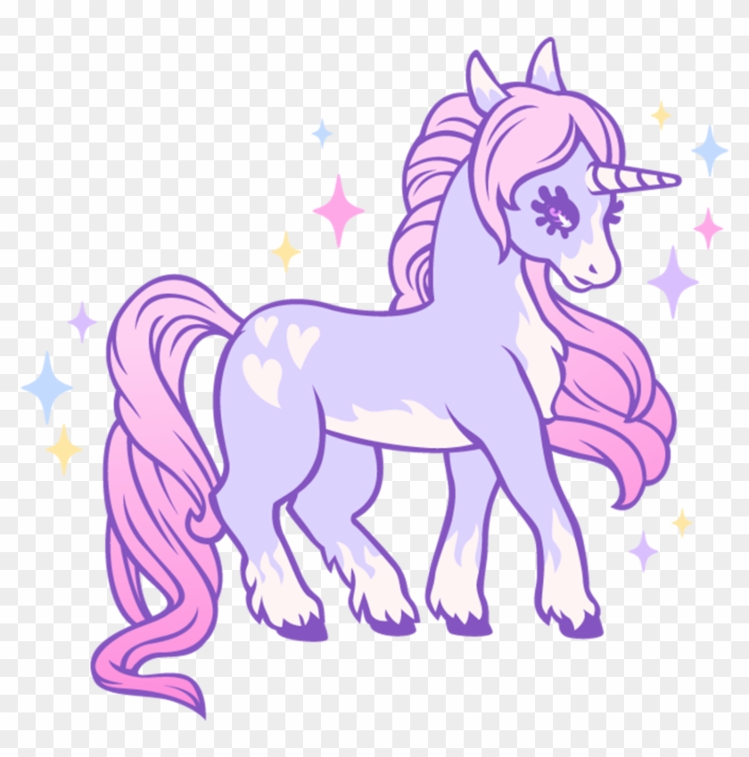 Drawing Unicorns Purple Transparent Clipart Free Download - Pastel Unicorn Png #3237265