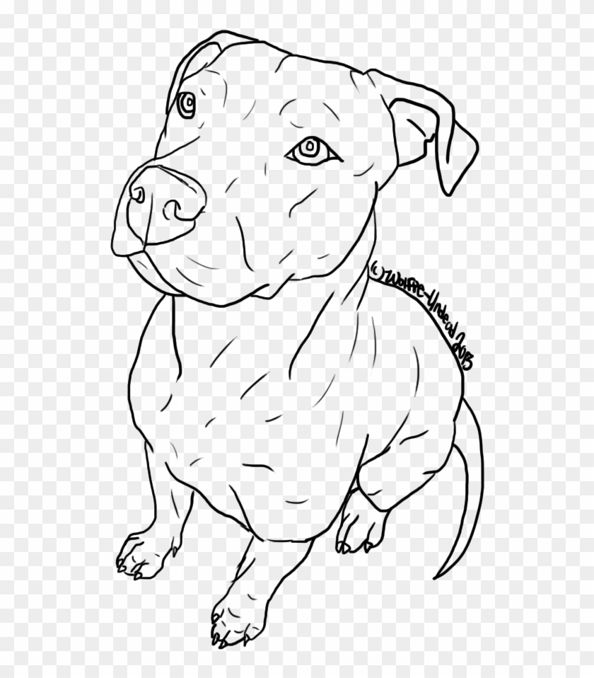 Drawn Pitbull Body - Drawings Easy To Trace Clipart