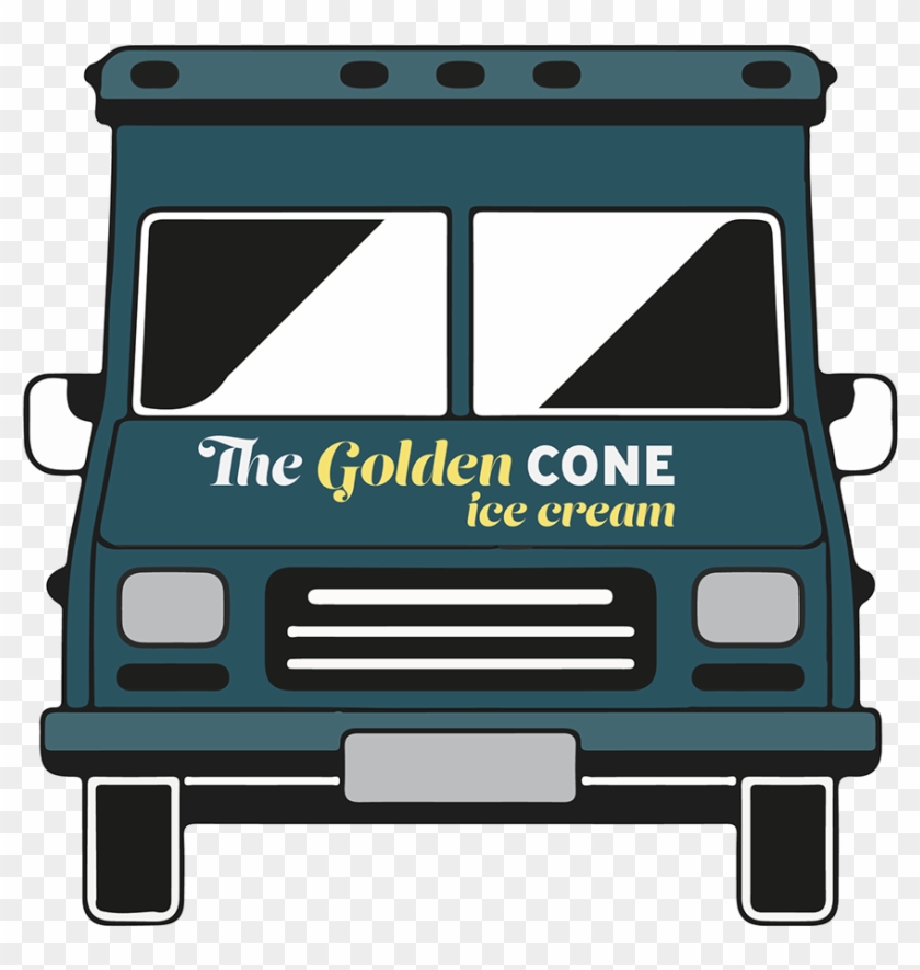 Fictitious Ice Cream Truck With Billboard And Banner - Bus Clipart #3238019