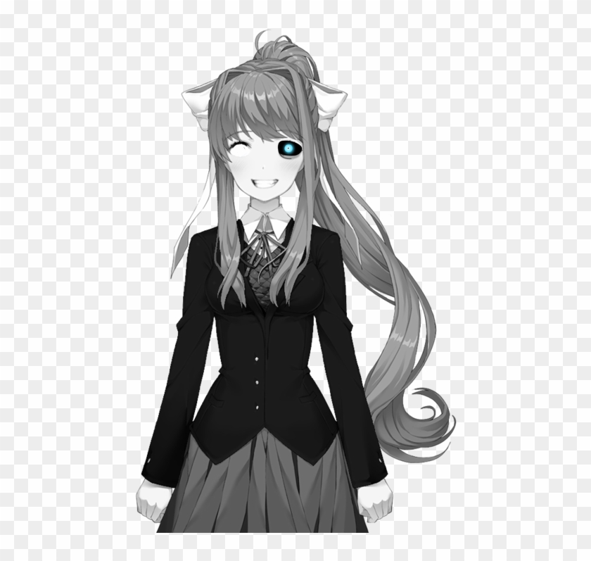 Mod Artsans - Doki Doki Literature Club Monika Sprites Clipart #3238305