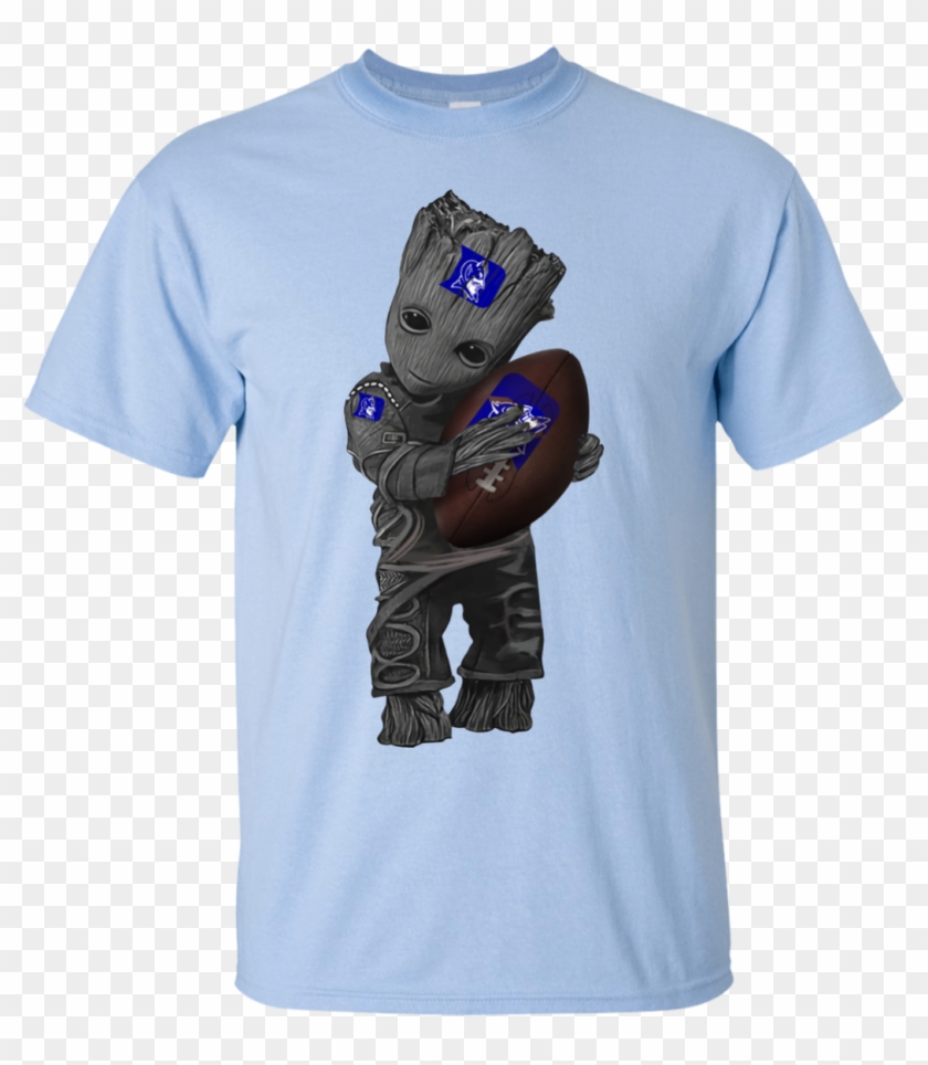 Baby Groot Duke Blue Devils Football Shirt G200 Gildan - American Football Clipart