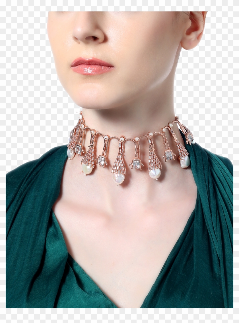 Glazed Droplet Choker - Necklace Clipart