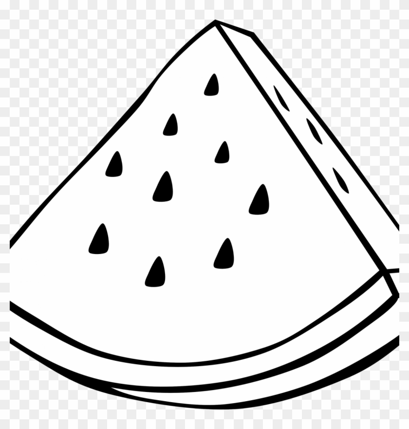 Black Andte Fruit Clipart Panda Free Images Dry Fruits - Watermelon Fruit Coloring Pages - Png Download