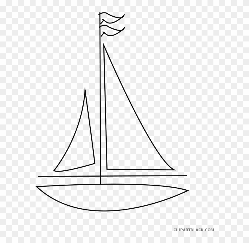 Banner Freeuse Library Outline Clipartblack Com Transportation - Sailboat Clip Art Black White - Png Download #3240180