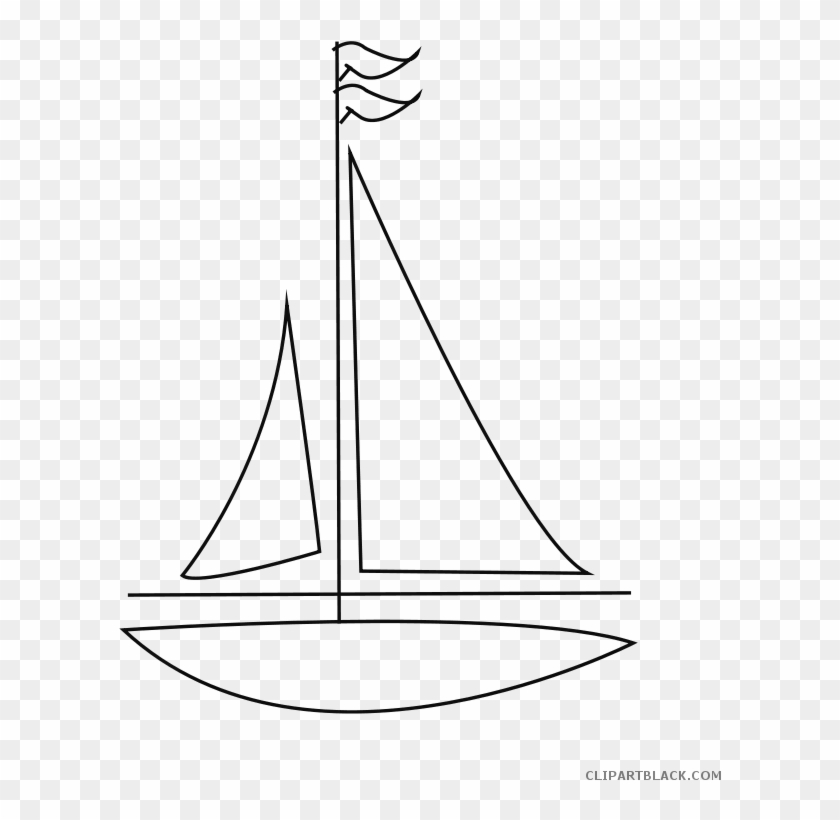 Banner Freeuse Library Outline Clipartblack Com Transportation - Sailboat Clip Art Black White - Png Download