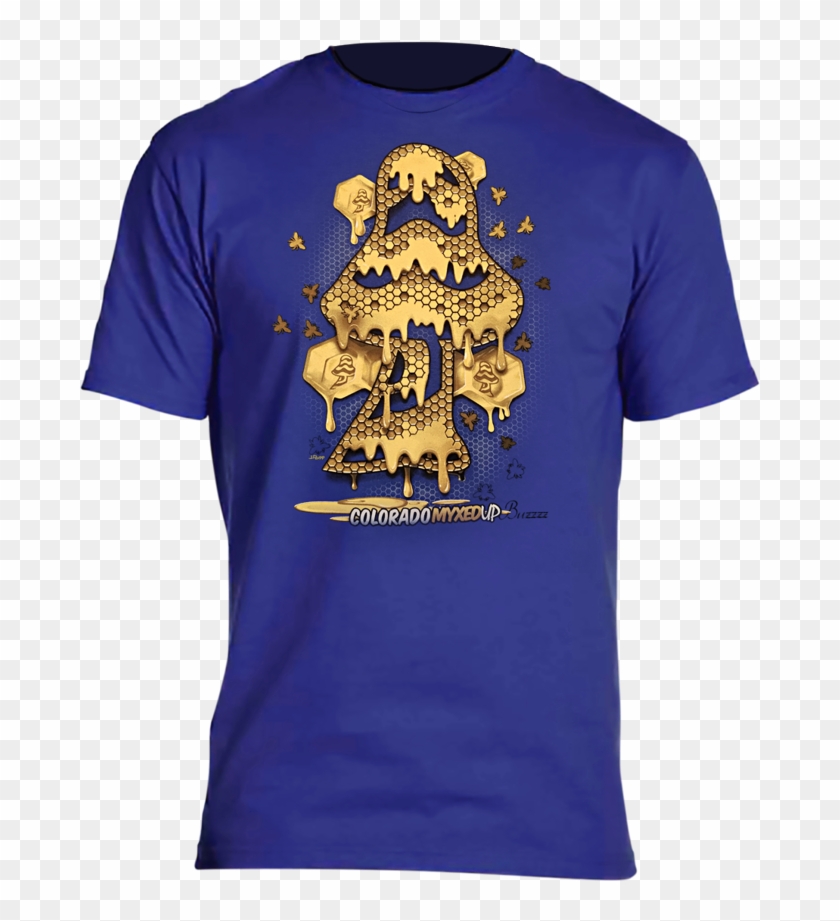 Dab Mushroom Honeycomb Drip Myxed Up T-shirt - Active Shirt Clipart #3240611