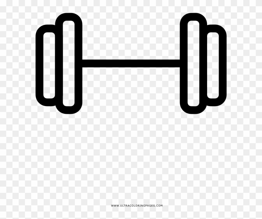Dumbbell Coloring Page - Weight Lifting Bar Clipart Black And White - Png Download #3241240