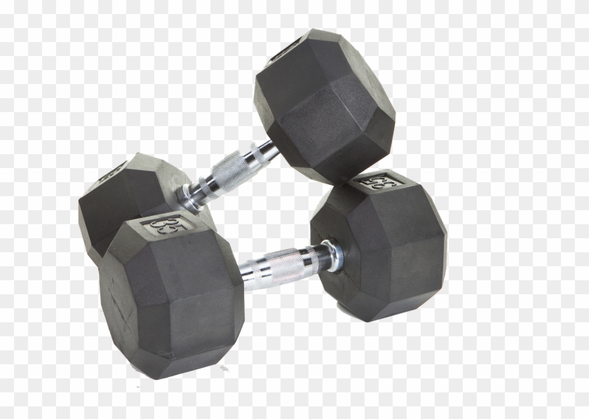 Pair Rubber Dumbbell Weights, Flat 8-sided Head By - Dumbbells Clipart