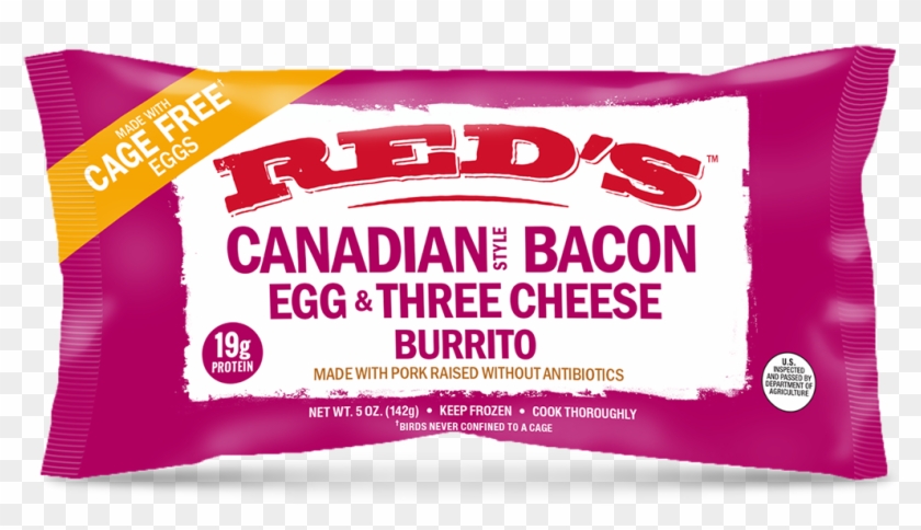 Canadian Bacon Egg & Three Cheese Burrito - Sign Clipart