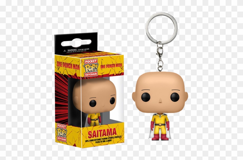 One Punch Man Saitama Pocket Pop Keychain - Funko Pop Anime Keychain Clipart