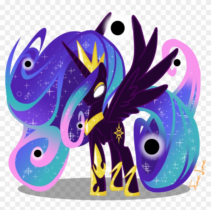 F1nel1ne, Black Hole, Black Hole Sun, Glowing Eyes, - Mlp Black Celestia Clipart