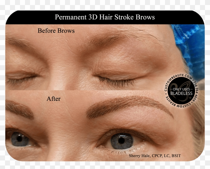 Before And After Custom Beaute Amherst Buffalo New - Permanent Eyebrow Clipart