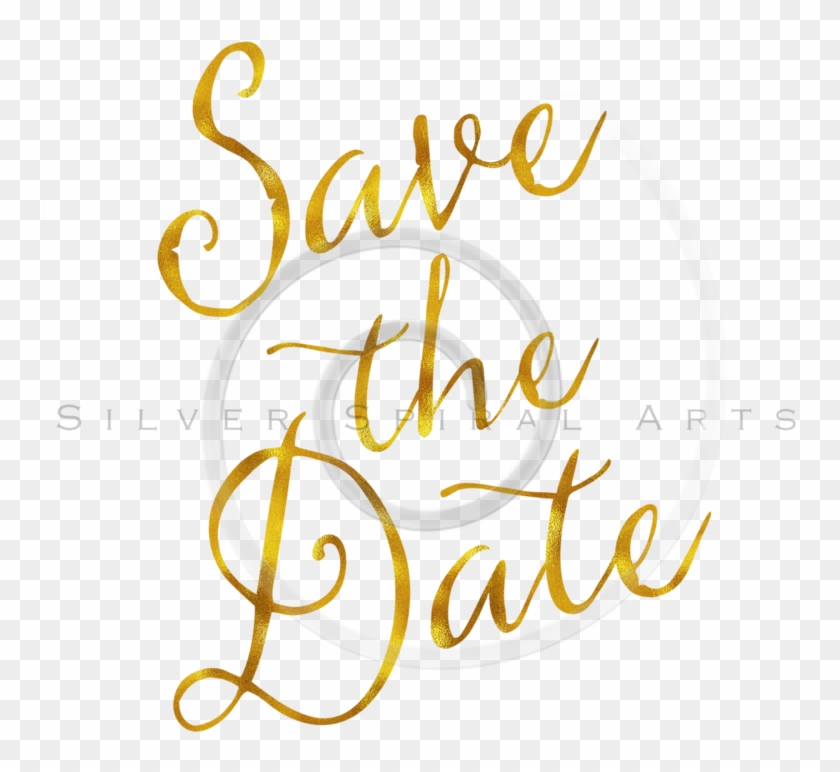 Gold Foil Save The Date Png Clipart