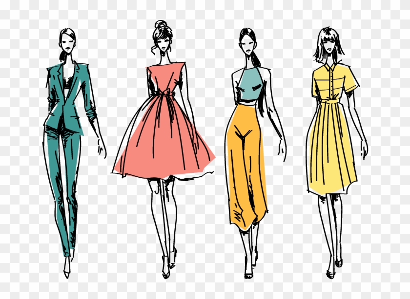 Drawing Transprent Png - Model For Drawing Clothing Clipart