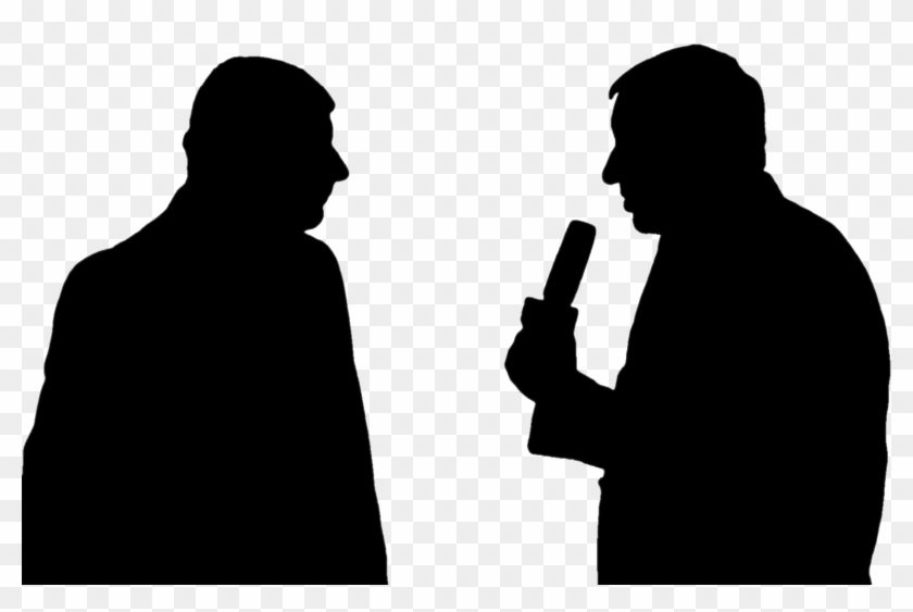 Reporter Png - Interview Silhouette Clipart #3244281
