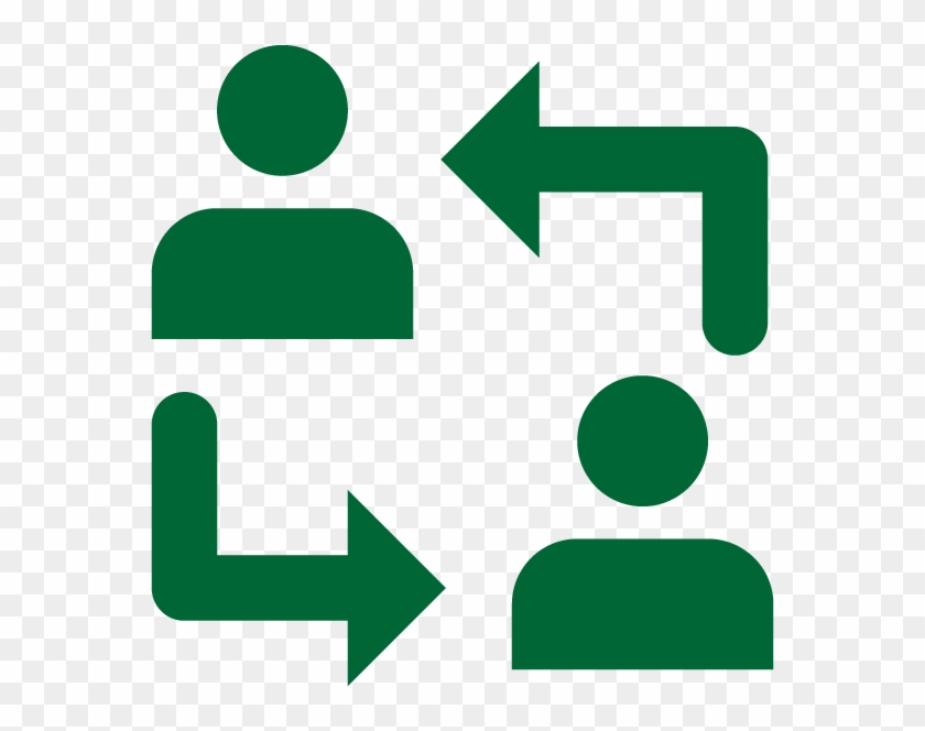 Two People Talking In A Feedback Loop Clipart