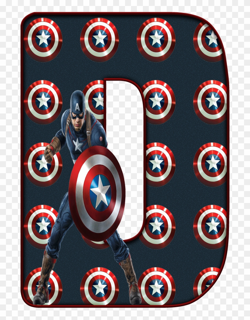 De Alfabeto Decorativo Captain America Birthday, - Alfabeto Capitão America Para Imprimir Clipart