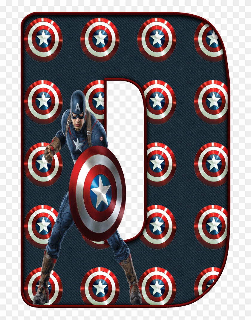 De Alfabeto Decorativo Captain America Birthday, - Alfabeto Capitão America Para Imprimir Clipart #3244465