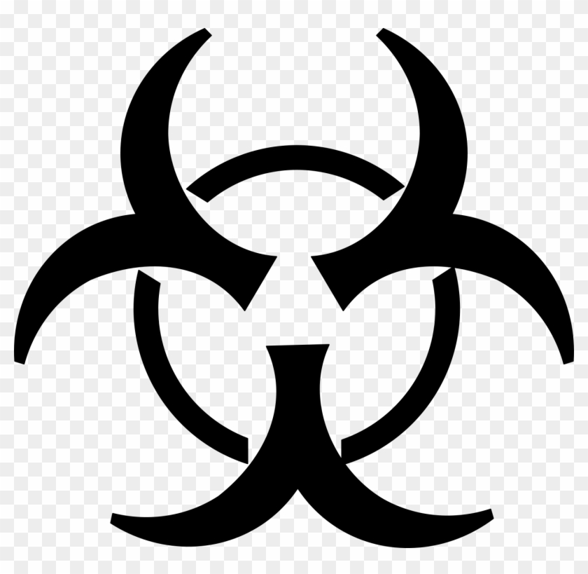 Virus Warning - Distressed Biohazard Symbol Clipart #3245117