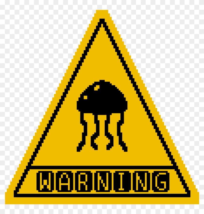 Jellyfish Warning - Under Construction Sign Vector Clipart