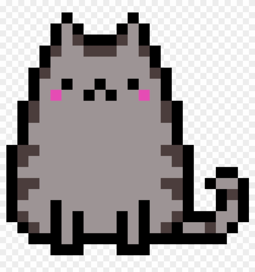 Pusheen Cat - Pixel Art Pusheen Cat Clipart