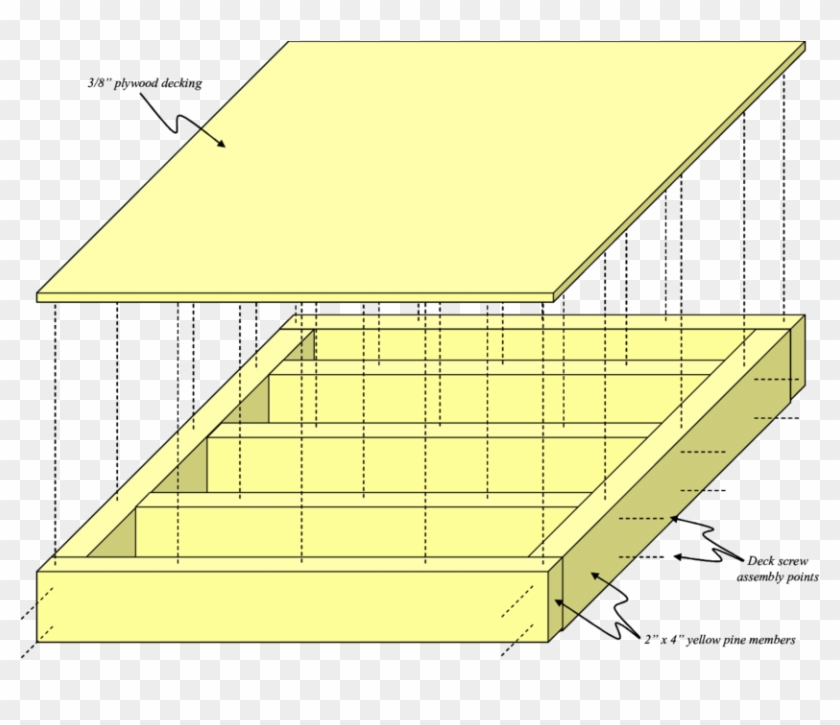 Wood Subfloor Assembly Schematic Used To Create Wood - Architecture Clipart #3245777