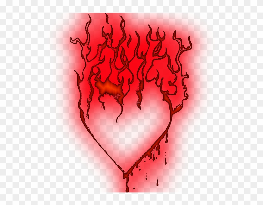 Corazones De Fuego - Corazon Con Llamas Png Clipart