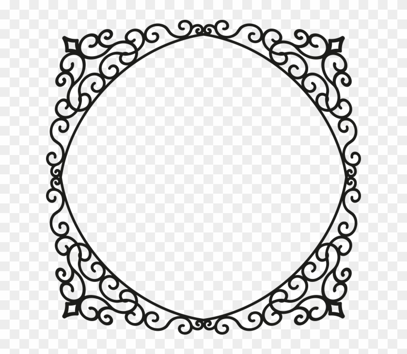 Ornament Frame - Wedding Design Clipart Black And White - Png Download