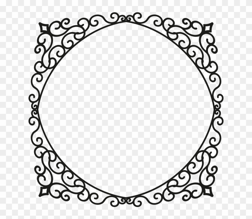 Ornament Frame - Wedding Design Clipart Black And White - Png Download #3246623