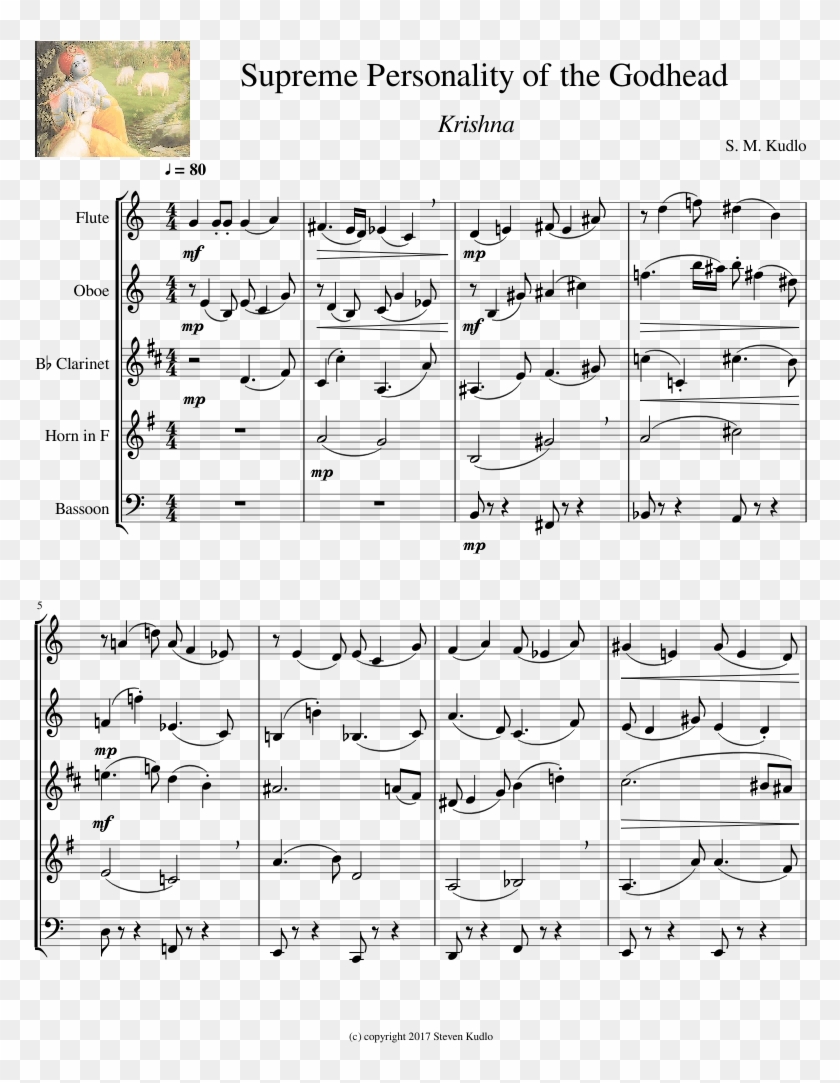 Supreme Personality Of The Godhead Piano Tutorial - Game Of Thrones Noten Flöte Pdf Clipart #3247308