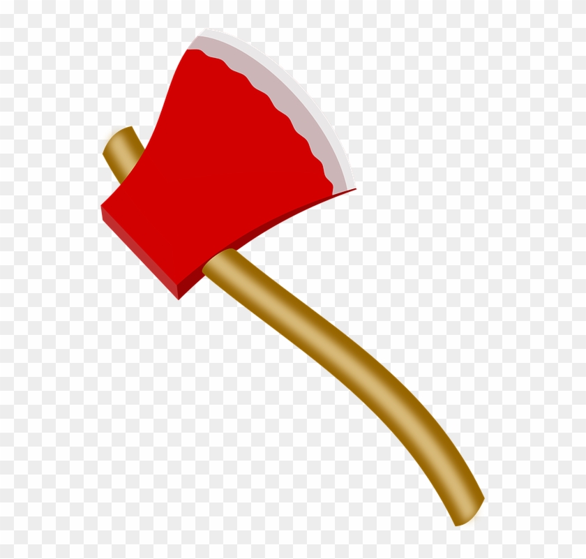 Axe, Tool, Tree, Fireman, Firefighter - Red Axe Png Clipart