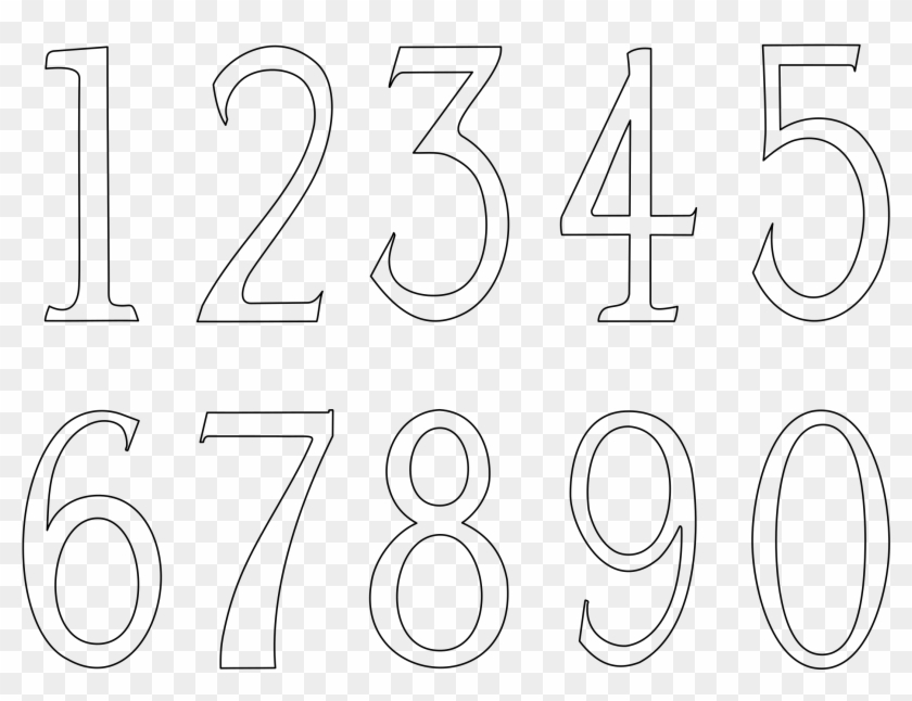 White Numbers Png - Line Art Clipart #3248370