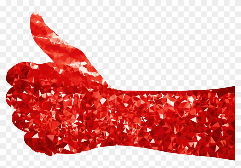 This Free Icons Png Design Of Ruby Thumbs Up Hand - Thumbs Up Geometric Clipart