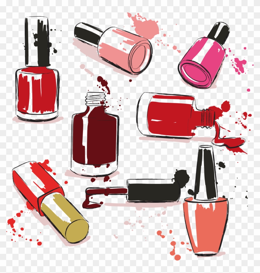 Clipart Black And White Library Polish Transprent Png - Dessin Vernis A Ongle Transparent Png #3248786