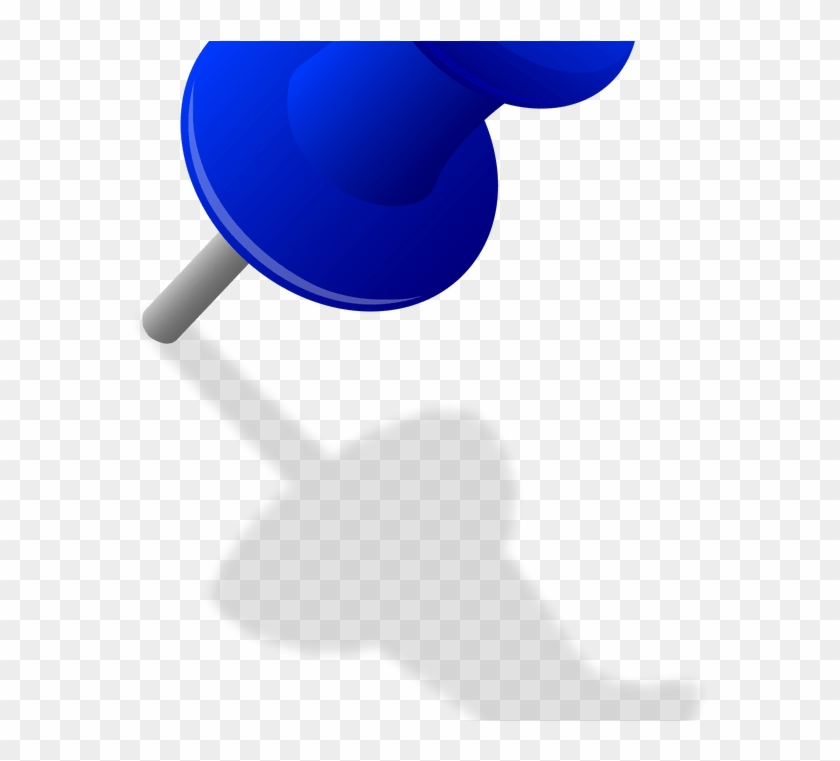 Blue Thumbtack In Wall Free Clip Art - Png Download #3249506