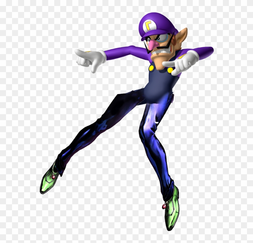 Waluigi But With Giorno's Legs - Transparent Waluigi Png Clipart