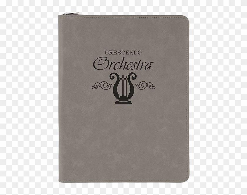 Gray With Zipper Laserable Leatherette Portfolio With - Oğuz Gümüş Clipart
