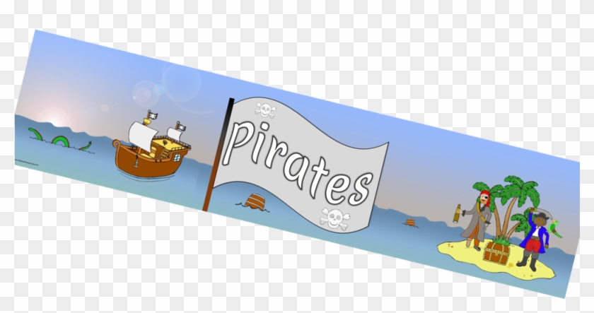 Pirate Banner Png - Cartoon Clipart