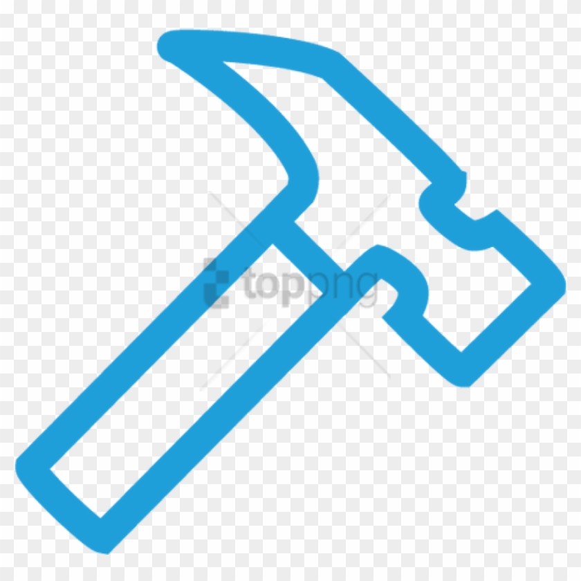 Free Png Hammer Icon To Indicate That No Special Skills - Blue Hammer Png Clipart