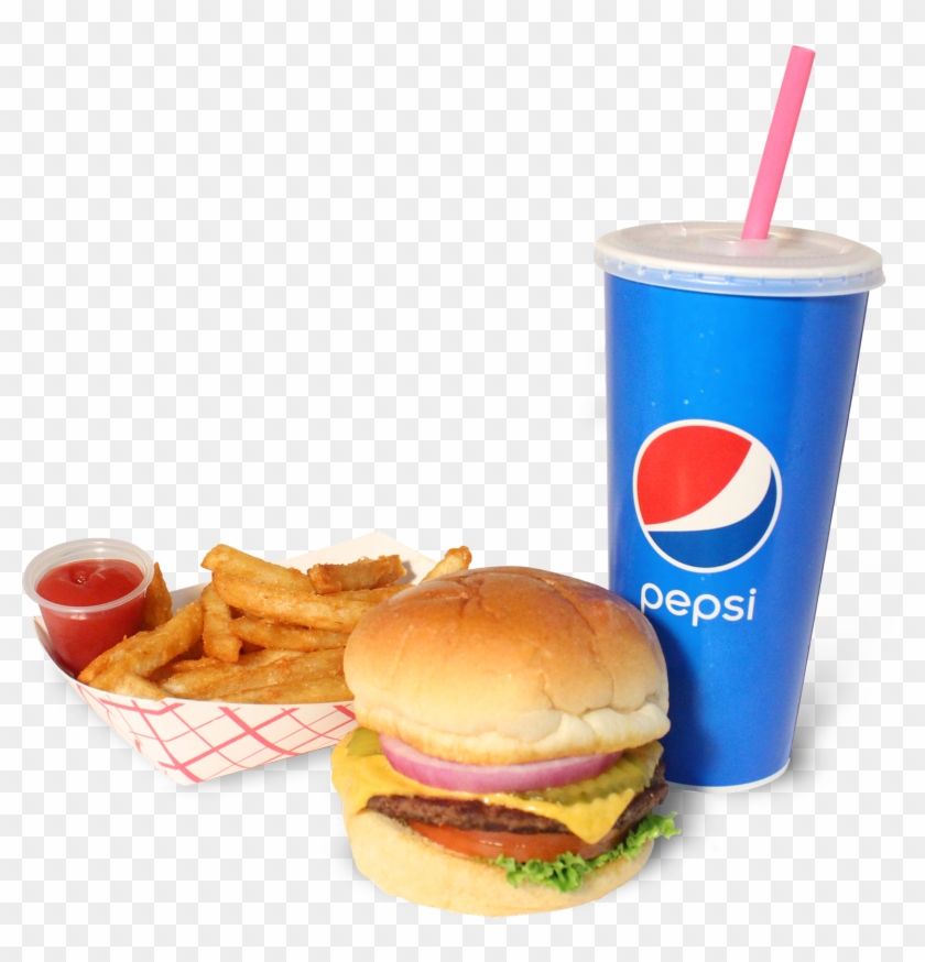 Burgers, Hot Dogs & Fries Available At Lee's Summit - Burger Fries And Pepsi Clipart #3251702