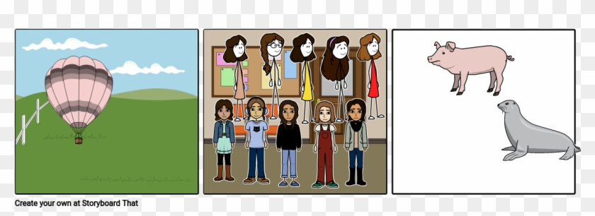 Hot Air Balloon - Cartoon Clipart