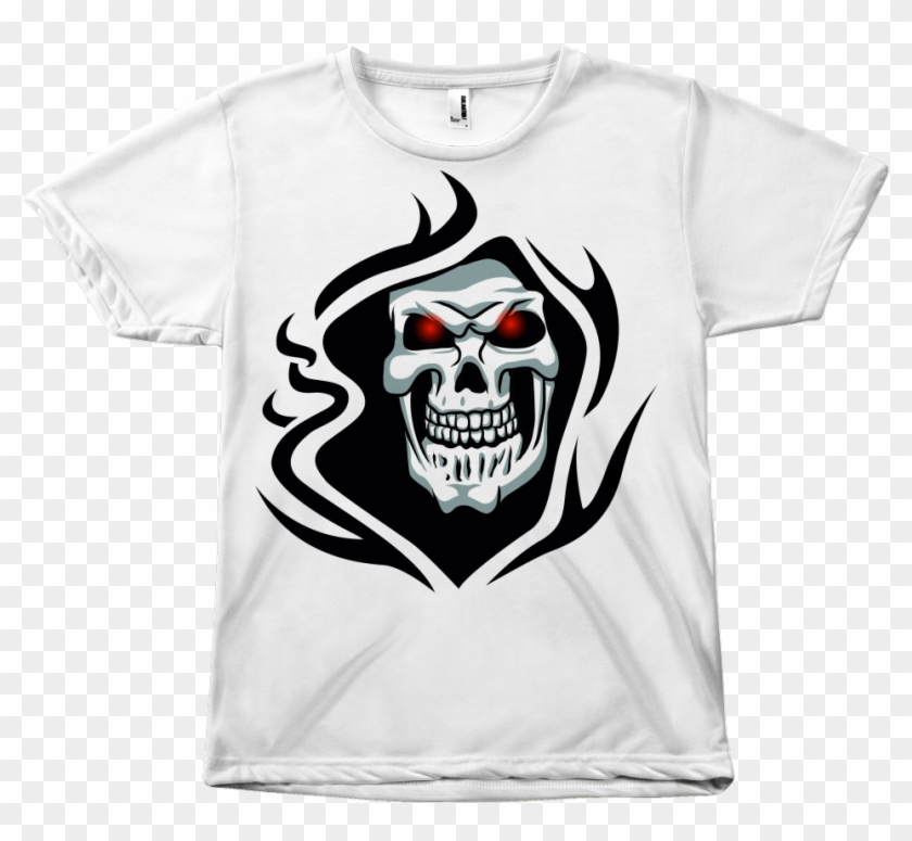 Grim Reaper Skull T-shirt - Grim Reaper Head Logo Clipart