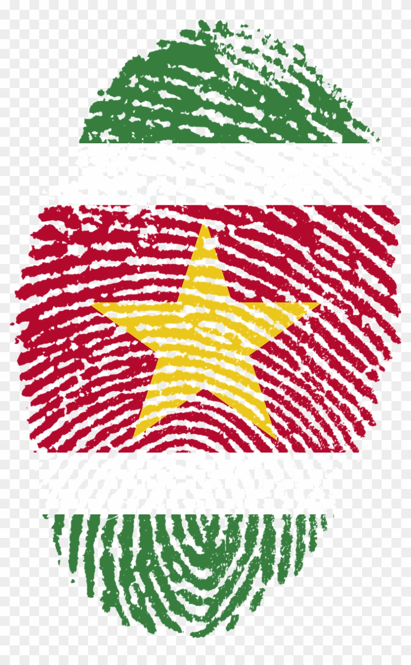 Suriname Flag Fingerprint Png Image - Bangladesh Map In Fingerprint Clipart #3252975