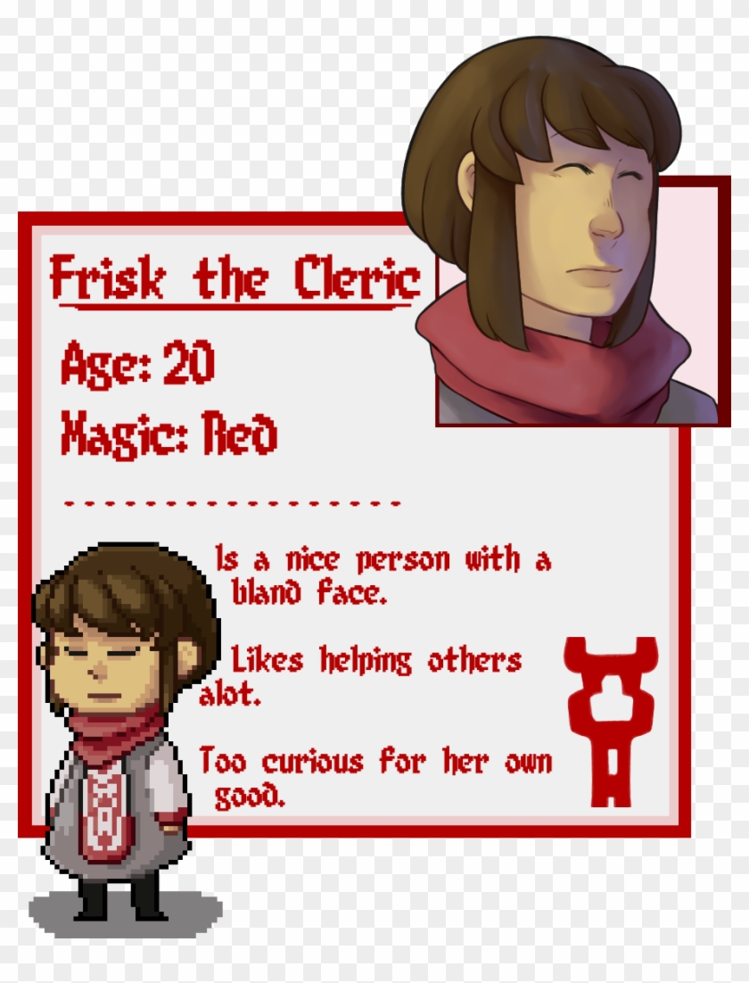 Undertale Au Oldtale Character Profile Cleric Frisk - Cartoon Clipart