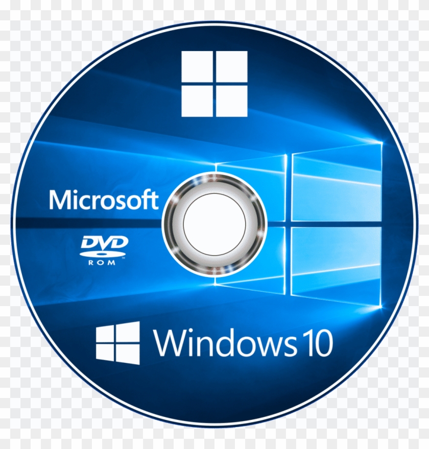 Desain Dvd Win 10 - Windows 10 Disk Label Clipart #3253594