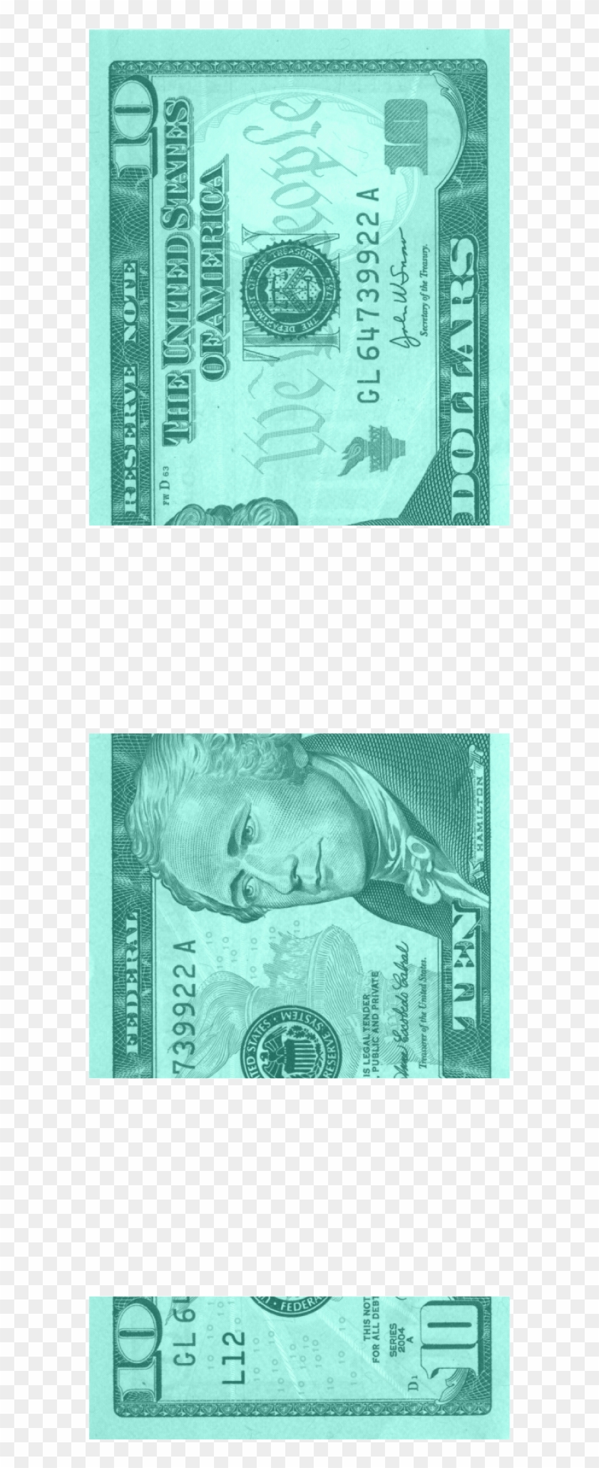 $5-$6 - 10 Dollar Bill Png Clipart #3253806