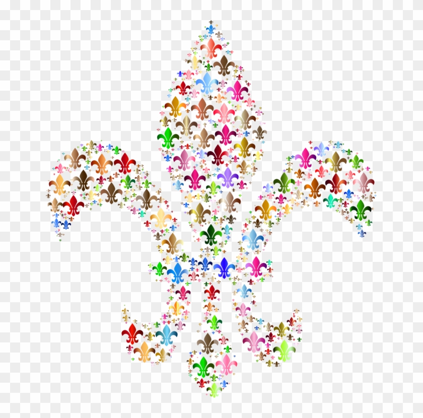 Fleur De Lis Key Computer Icons Cross Lily - Colorful Fleur De Lis Clipart #3253862